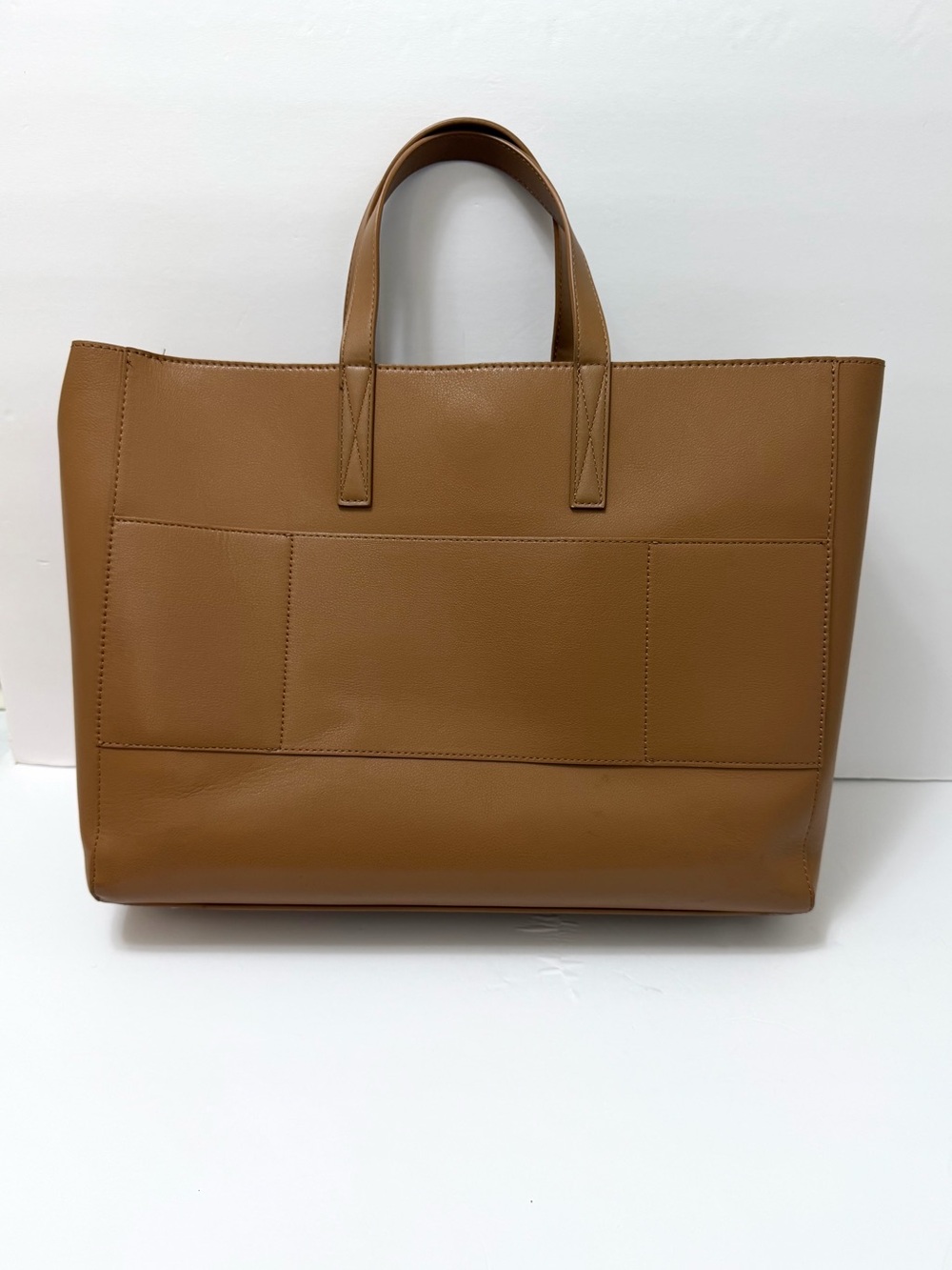 Calpak Haven 16” Laptop Tote Travel Bag Detachable Strap in Toffee - Picture 8 of 16